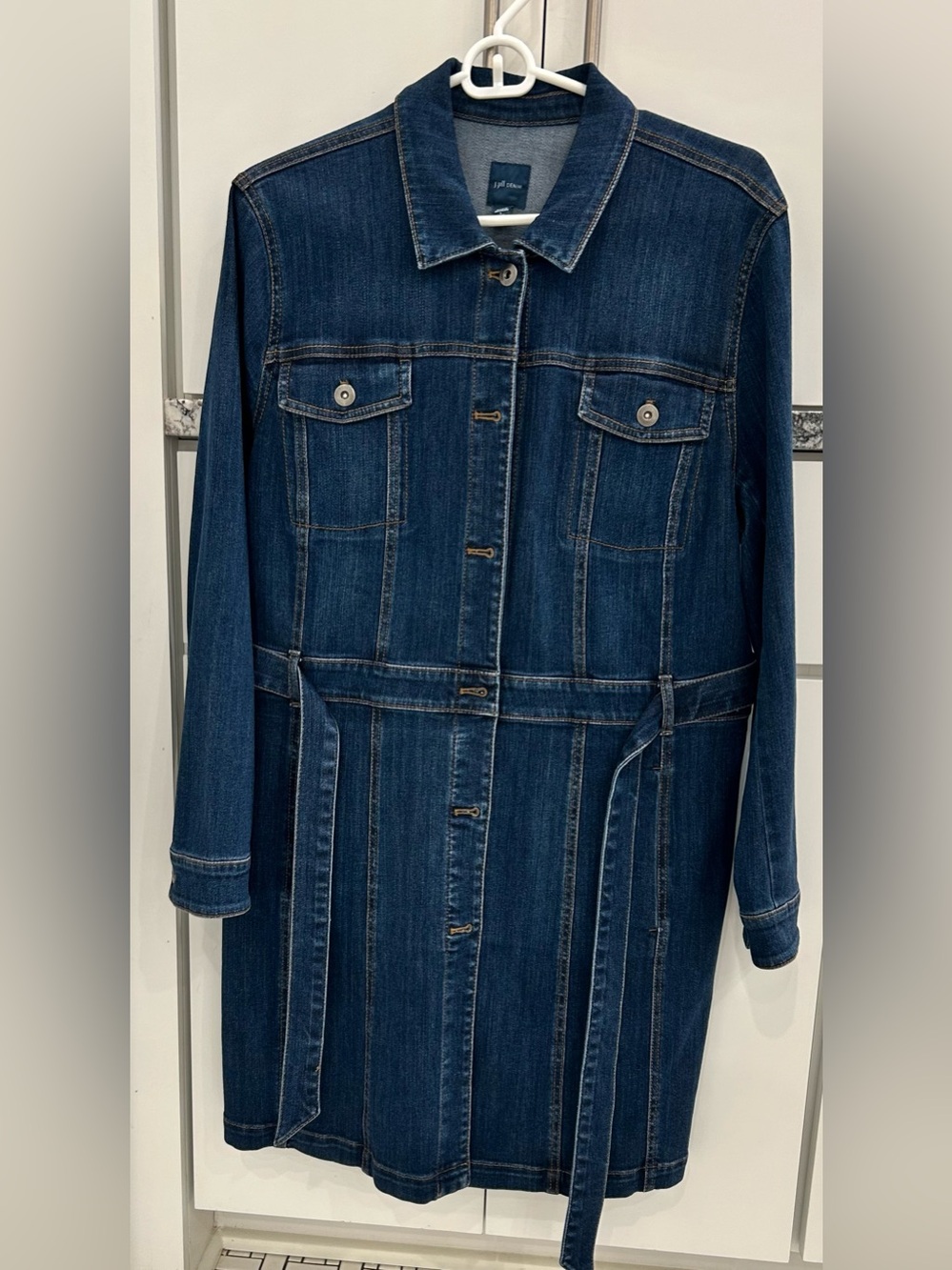 J.  Jill Dark Blue Denim Trench Jacket